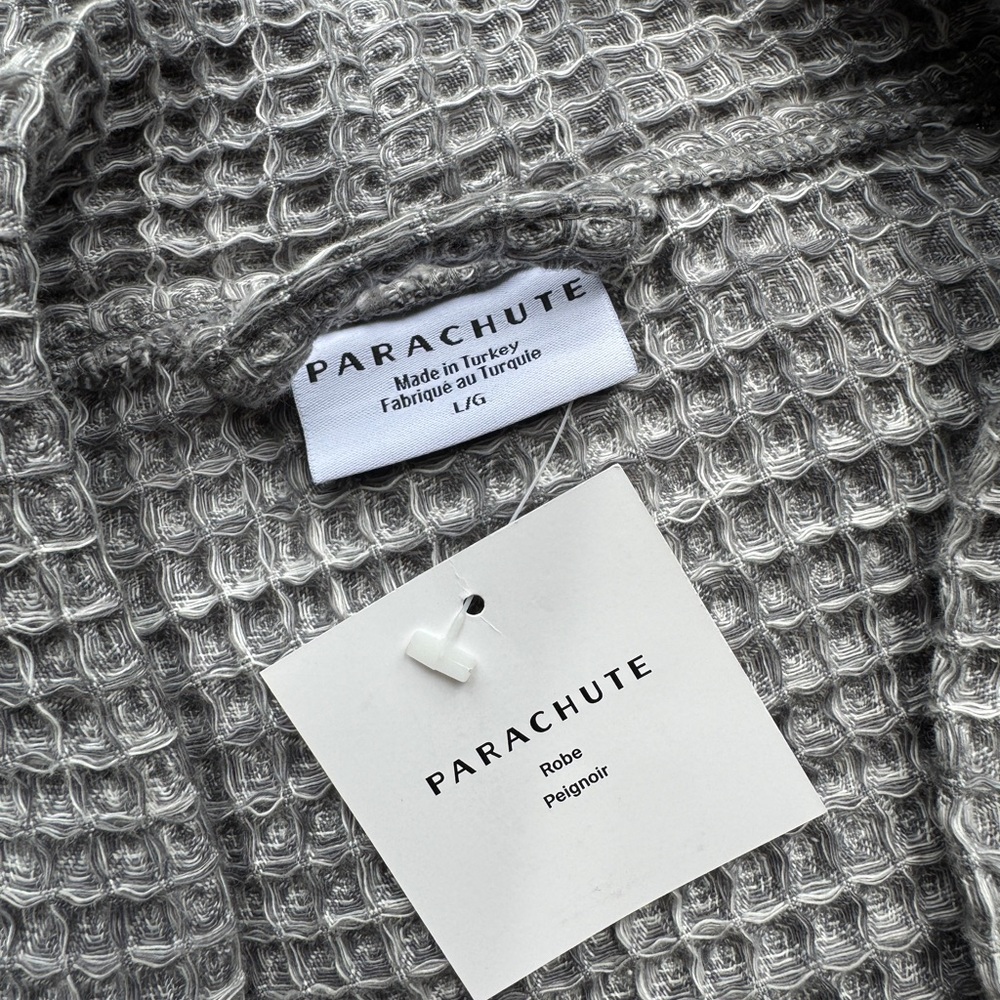 New Waffle Robe, Gray Waffle Robe, Parachute Robe, Bathrobe - Picture 3 of 6